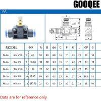 1PC SA Pneumatic Airflow Regulator mm OD Hose Tube Gas Flow Adjust Valve Connector Fitting Air Speed Control