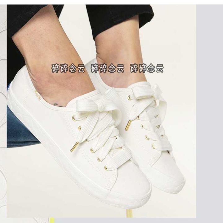 keds-co-branded-kate-spade2021-รองเท้าผ้าใบลําลองสีขาว