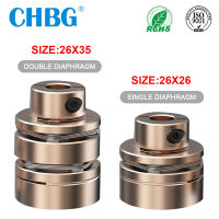 ข้อต่อแปลน CHBG LED D26L2635ยืดหยุ่นมอเตอร์เพลา Coupler อลูมิเนียมไดอะแฟรม Universal Joint สำหรับเครื่องพิมพ์3D Cardan Rc