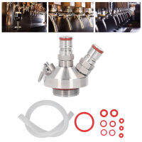 Mini Keg Dispenser Beer Tap Double Ball Lock สแตนเลสพร้อมแหวนซีลอะไหล่ท่อ