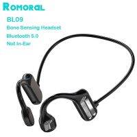 Romoral BL09 Bone Conduction Earphones Bluetooth 5.2 Waterproof Sports Headphones Noise Reduction Headsets 3D Stereo Sound Over The Ear Headphones