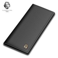 （Layor wallet）  LAORENTOU ผู้ชายกระเป๋าสตางค์หนังแท้นุ่มพร้อมช่องเสียบการ์ดสำหรับธุรกิจมาใหม่กระเป๋ายาวกระเป๋าสตางค์กระเป๋าคลัทช์สำหรับพ่อ