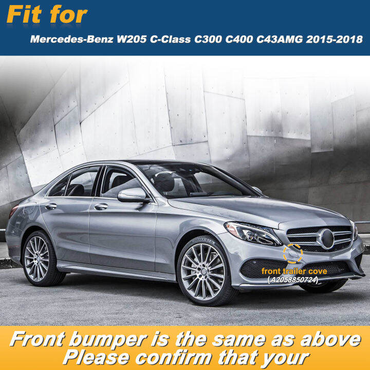 กันชนหน้าพ่วงตะขอหมวกลากจูงตาปกคลุมสำหรับ-benz-w205ซีดาน-c-class-c300-c400-c43amg-2015-2018-a2058850724