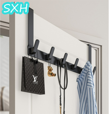 SXH ตะขอด้านหลังประตูห้องนอนไม้แขวนเสื้อไม้แขวนเสื้อรับน้ำหนักหลุมฟรีแขวนผนังหอพักหมวกสิ่งประดิษฐ์