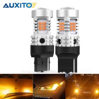 AUXITO T20 7440สีเหลืองอำพันไม่มีไฮเปอร์แฟลชสัญญาณเลี้ยว Led หลอดไฟ W21W WY21W โคมไฟข้อผิดพลาดรถฟรีสำหรับ BMW E46 Ford Focus Audi A4A6