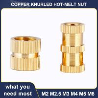 M2 M2.5 M3 M4 M5 M6 Brass Heat Set Threaded Insert Nuts Copper Knurl Hot Melt Embedded Nutsert Injection Moulding Through Nut Nails  Screws Fasteners