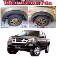 คิ้วล้อ โป่งล้อ ซุ้มล้อ ล้นยื่น ล้อล้น Dmax 2002 2003 2004 2005 2006 สีดำด้านขนาด 4 นิ้ว แบบเรียบ