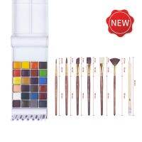 ArtSecret High Grade 24 Solid Watercolors Palette With Brush WCS-803 Pro Painting Kit New Trending Artist Tool Art Supplies