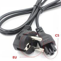 EU European AC Power Cord Euro IEC C5 Power Extension Cable 1.2m 1.5m Power Cable For Notebook Laptop PC Computer Monitor