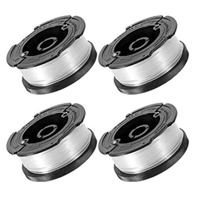 4 Pcs Line String Trimmer Multifunctional Autofeed Weed Grass Trimmer Replacement Spool for BLACK+DECKER AF-100-3ZP