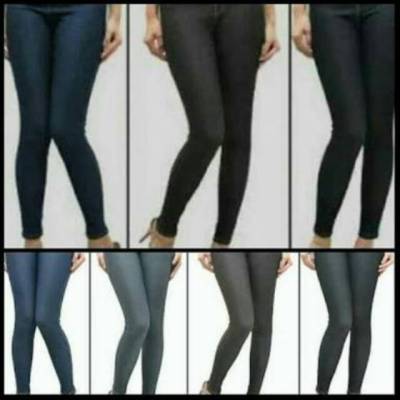 Womens Long denim Leggings uk. Standard &amp; Jumbo