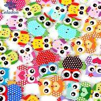 【YF】✙♂❁  50Pcs Mixed OWL Buttons Holes Sewing Scrapbooking Cardmaking Accessories