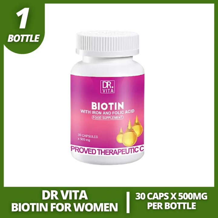 Dr. Vita Biotin With Iron And Folic Acid (for Women), Vitamin B6 & B12 ...