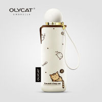 PuTian OLYCAT Ouli ร่มพับได้50ระดับ,ร่มใช้งานได้สองแบบใสสะอาดสำหรับแมวร่มป้องกันแสงแดดไม่โปร่งใส