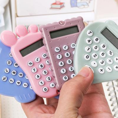 Portable Kawaii Mini Calculator Pocket Size 8 Digits Display Cartoon Mini Ultra-thin Button Cute Calculator School Supplies Calculators