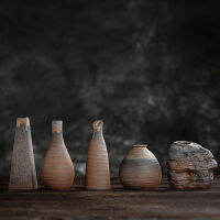 สโตนแวร์แจกันขนาดเล็กสไตล์ญี่ปุ่น Handmade Stoneware R Zen ดอกไม้ขนาดเล็กเซรามิคมินิแจกันกระถางดอกไม้ตกแต่ง