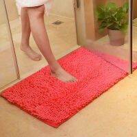 Chenille Bathroom Carpet Anti-slip Bath Mat Fluffy Welcome Mat Solid Color Entrance Doormat for Hallway Washable Door Carpets