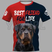 2023 new arrive- xzx180305   Best Friend For Life Rottweiler 3D All Over Printed T Shirts Funny Dog Tee Tops shirts Unisex