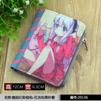 Gift Anime Eromanga Sensei Izumi Sagiri Card Holder Wallet Short Leather Button Style Purse Fashion New Coin Purse