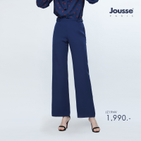 กางเกงขายาว กางเ﻿กงผู้หญิง Jousse Pants กางเกงทำงานทรงขากว้าง สีกรม (JZ19NV)