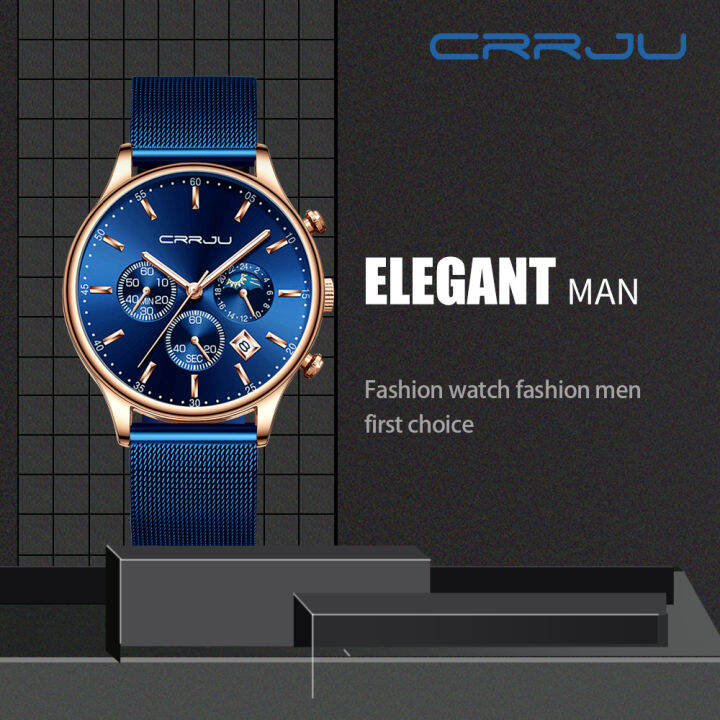 relogio-masculino-luxury-quartz-watch-for-men-blue-dial-watches-sport-watches-chronograph-clock-mesh-belt-wrist-watch