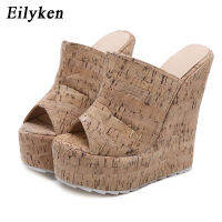 Eliyken ใหม่สไตล์ P EEP Toe แพลตฟอร์มเวดจ์ผู้หญิงรองเท้าแตะออกแบบล่อสไลด์รองเท้ากลางแจ้งชุดรองเท้าส้นสูงรองเท้าแตะขนาด35-42 ~