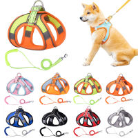 Reflective Dog Harness With Leash Breathable Adjustable Nylon Harness Accesorios For Chihuahua Small Large Dog Harness Vest