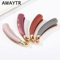 AWAYTR1Pc Pearls Hairpins Hair Clips Jewelry Banana Clips Headwear Women Hairgrips Girl Ponytail Barrettes Hair Pins Accessories