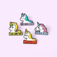 【YF】 Dialog Enamel Pins Anime Lapel Pin Colorful Horn Badges for Hat Jewelry Wholesale