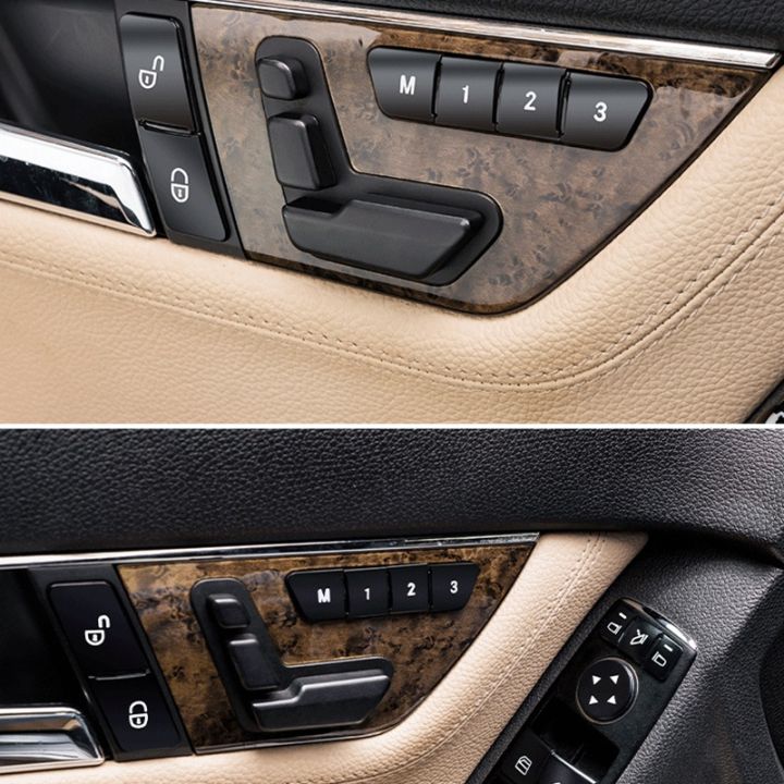 12pcs-car-door-seat-memory-lock-switch-buttons-stickers-cover-trim-for-mercedes-benz-a-b-c-e-class-cla-gla-gle-gl-gls-ml