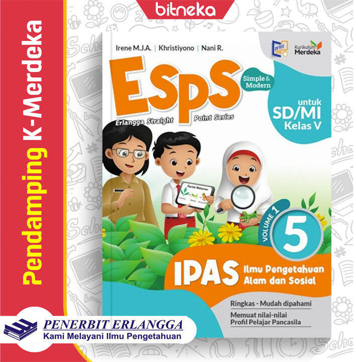 Buku Esps Ipas Sd Mi Kelas Vol Kurikulum Merdeka Erlangga Lazada Indonesia