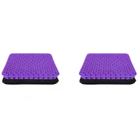 2X Extra-Large Gel Seat Cushion Breathable Honeycomb Relief Egg Seat Cushion Home Office Chair Cars Wheelchair (Purple)