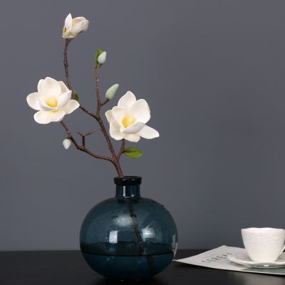 【DT】 hot  Simulation EVA Small Magnolia Flower Realistic Fake Flower Home Living Room Dining Table Wedding Decoration Artificial FlowerTH