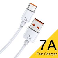 7A 100W USB Type C เร็วสุดๆ Huawei สายชาร์จสำหรับ P40 Mate 30 Honor สายชาร์จอย่างเร็วโอนถ่ายข้อมูลสมาร์โฟน Xiaomi Oneplus POCO Realme