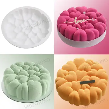 SHENHONG Heart Shaped Mousse Pastry Moulds Silicone Cake Molds