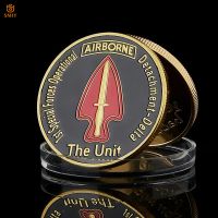 US 1st Special Forces Operational Airborne Army Military Gold Hydraulic Challenge Coin USA Liberty Eagle Souvenirs Coins Gifts