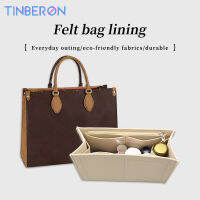 TINBERON กระเป๋าด้านในสำหรับ TOTE กระเป๋า Felt ใส่กระเป๋าแต่งหน้ากระเป๋าถือ Organizer กระเป๋าเดินทางแบบพกพาซิปกระเป๋าเครื่องสำอาง Tote Storage