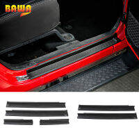 BAWA ABS รถประตู Entry Guards Sill แผ่นป้องกันสำหรับ Jeep Wrangler JK 2007-2017ประตู Sill Protector Cover