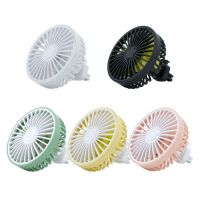Car USB Fan 360 Degree Rotatable Cool Colorful LED Lights USB Power Car SUV Auto Powerful Cooling Air 3 Speed Fan