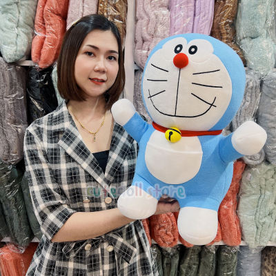 Doraemon ตุ๊กตา โดเรม่อน ผ้าทีคอต ท่านั่ง (ขนาด 16 นิ้ว) ลิขสิทธิ์แท้ โดราเอมอน / ตุ๊กตาโดเรม่อน /ตุ๊กตา โดเรมอน