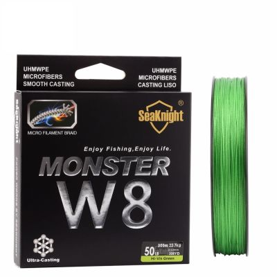 （A Decent035）New super MONSTER/MANSTER W8 Super Strong 300M 8 Strands Weaves PE Braided Fishing Line Rope Multifilament 20LB -100LB
