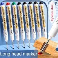 5/8Pcs/Set White Long Head Markers Pens Bathroom Woodworking  White Permanent Paint Pen Deep Hole Markers Pen Red/Black/Blue Ink Highlighters Markers