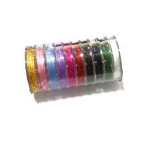 【YD】 0.8mm Flat Beading Elastic Thread Stretchy Jewelry String for Making Material 10 Roll