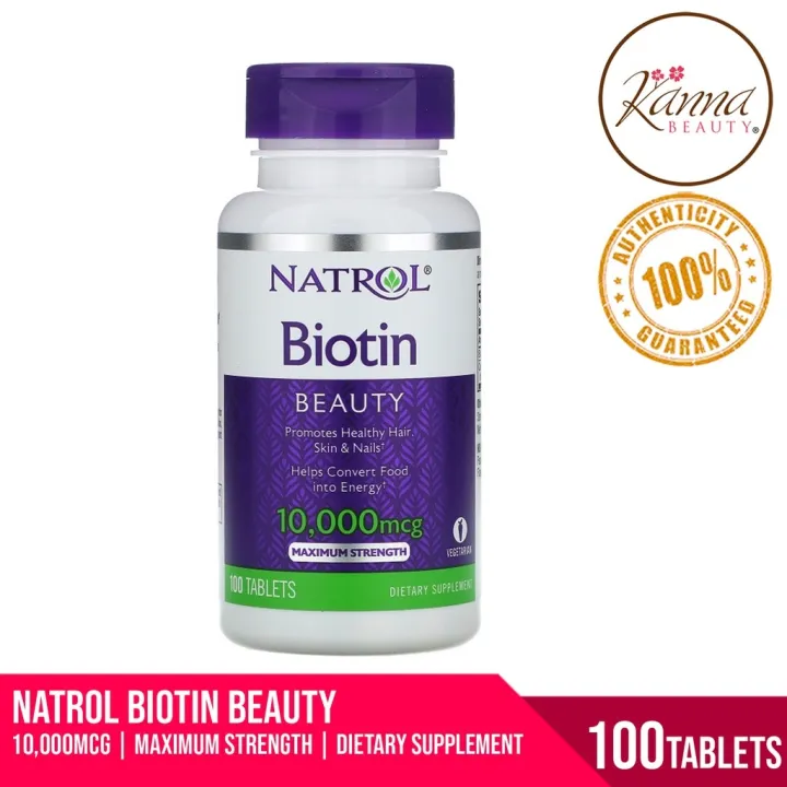 Natrol Biotin Maximum Strength 10000 mcg 100 Tablets | Lazada PH