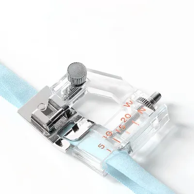 Adjustable Sewing machine Presser foot Rolling feet Bias Tape Snap on binding binder for Brother Singer DIY Sewing Accessories