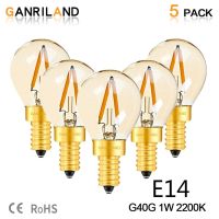 GANRILAND Dc/ac 12โวลต์-24โวลต์1วัตต์ LED G40เส้นใยซังหลอดไฟกลางแจ้งภูมิทัศน์เชือกโคมไฟอบอุ่น2200พัน E14โคมระย้าเทียนหลอดไฟ LED