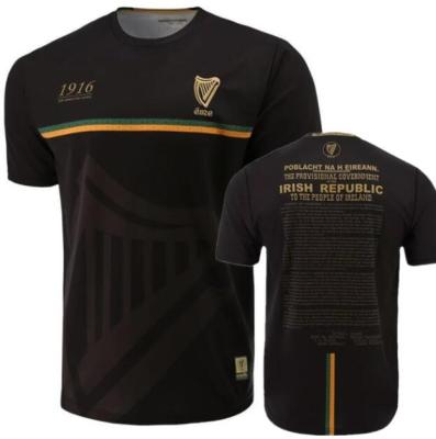 1916 Commemoration Jersey Black Tyrone 21 22 IRELAND LOUTH Wicklow Galway Monaghan Home RUGBY JERSEY S--5XL