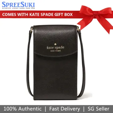 PRE Order) KATE SPADE Staci Saffiano Leather Flap Shoulder Bag