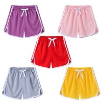 Summer Kids Girl Sport Shorts Pink Red Fashion Baby Girls Short Pants Homewear Elastic Waist