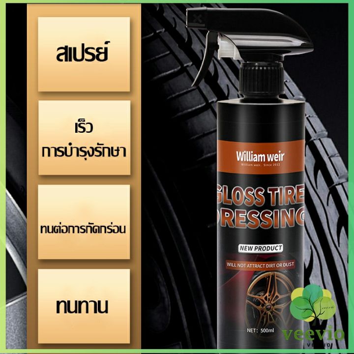 veevio-สเปรย์น้ำยาขัด-เคลือบเงายางรถ-500ml-น้ํายาเคลือบยางดํา-tire-wheel-care